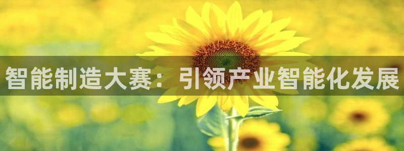 彩神x平台靠什么盈利：智能制造大赛：引领产业智能化发展