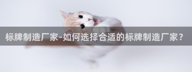 彩神争霸官方下载：标牌制造厂家-如何选择合适的标牌制造厂家？