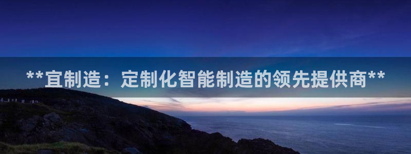 新版彩神v8登录：**宜制造：定制化智能制造的领先提供商**