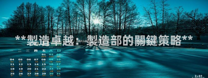 彩神vll首页：**製造卓越：製造部的關鍵策略**