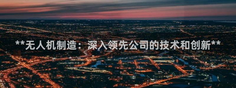 彩神v破解版：**无人机制造：深入领先公司的技术和创新**