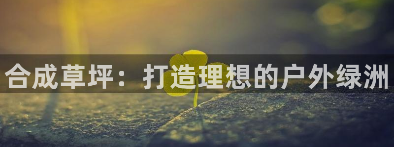 彩神v8下载app：合成草坪：打造理想的户外绿洲