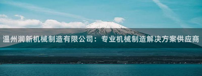 彩神怎么才能赢：温州润新机械制造有限公司：专业机械制造解决方案供应商